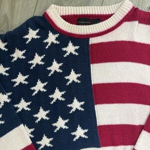STRUCTURE USA Flag Sweater Size L